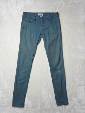 Roxy Women's Size 28 Teal Blue Skinny Jeans Low-Rise Stretch Denim Pants